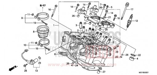 CULASSE (ARRIERE) VFR800XC de 2012